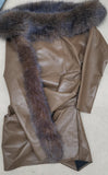 Asymmetric Faux Fur Mini Dress