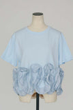 Ruffle-Accented Casual T-Shirt