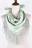 Fringed Bandana Print Cape