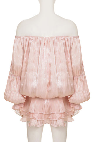 Off-Shoulder Ruffled Mini Dress
