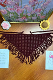 Crochet Fringe Triangle Scarf