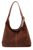 Slouchy Suede Hobo Shoulder Bag