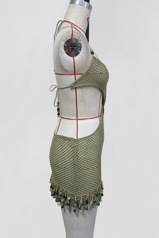 Cut-Out Crochet Cover-Up Dress