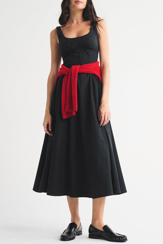Sleeveless Flowy Midi Casual Dress