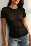 Sheer Round Neck Tee
