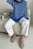 Bird Motif Crew Neck Knit Sweater