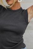 Sleeveless Ribbed Tank Top