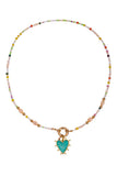 Heart Pendant Beaded Necklace