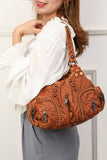 Multi-Pocket Zipper Shoulder Bag