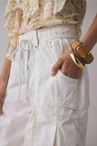 Drawstring Elastic Waist Wide Leg Pants