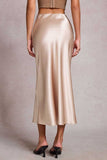 Asymmetric Wrap Midi Skirt