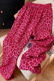 Drawstring Leopard Casual Pants