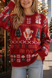 Holiday Graphic Crew Neck Knit Sweater