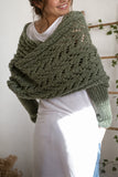 Pointelle Knit Cowl Neck Sweater