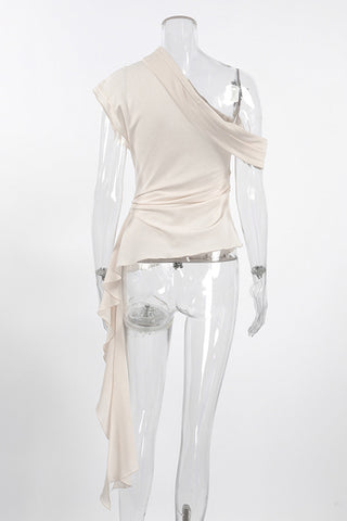 Draped Asymmetric Tank Top