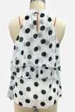 Layered Halter Polka Dot Tank