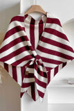 Knit Front-Tie Wrap Shawl