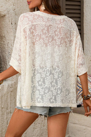 Relaxed Fit Semi-Sheer T-Shirt
