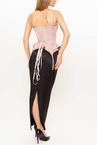 Mock Neck Sweetheart Corset Cami