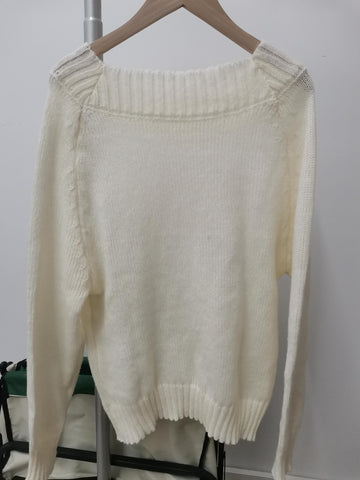 Off-Shoulder Knit Sweater