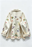 Floral Button-Front Jacket