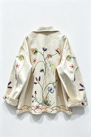 Floral Button-Front Jacket