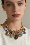 Charm Chain Statement Necklace