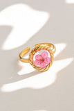 Floral Resin Statement Ring