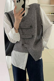Asymmetrical Buckle-Front Vest