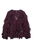Ruffle Puff Sleeve Blouse