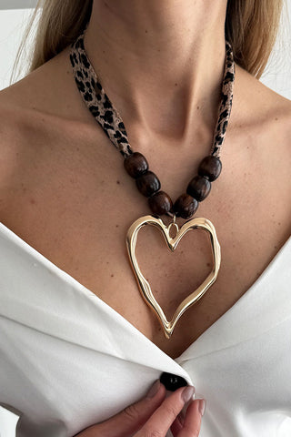 Animal Print Scarf Necklace