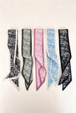 Assorted Print Satin Finish Skinny Scarf