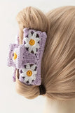 Crochet Floral Hair Claw