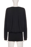 V-Neck Long Sleeve Grommet Mini Casual Dress