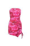 Ruched Strapless Mini Dress