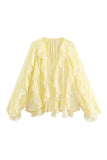 Ruffle Puff Sleeve Blouse