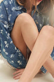 Floral Print Oversized Denim Jacket