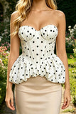 Polka Dot Sweetheart Peplum Tank