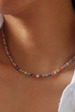 Multicolor Beaded Chain Necklace