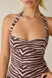 Ruched Halter Crop Top