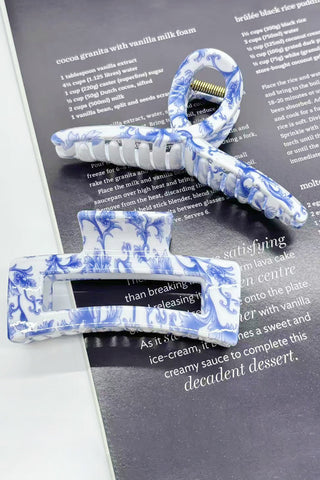 Floral Bow Claw Clip