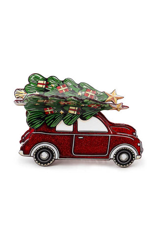 Christmas Tree & Truck Hair Claw Clip