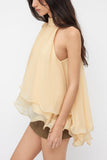 Tie-Neck Sleeveless Blouse