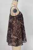 Leopard Print Lace Trim Cami