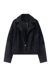 Fringe Lapel Button-Front Jacket