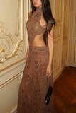 Halter Maxi Cutout Dress