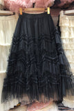 Ruffle Tiered Midi Skirt