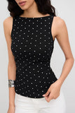 Polka Dot Tie-Back Tank Top