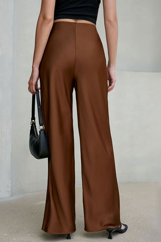 High-Waist Wide-Leg Casual Pants