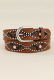 Studded Snake Print Belt